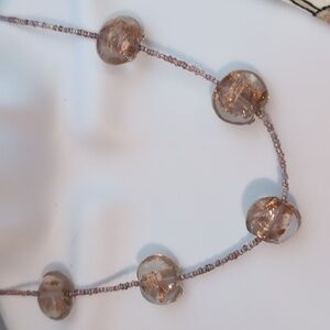 Gold and Violet Glass Necklace
